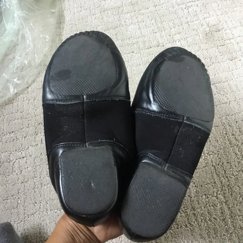 Kids Black Slip-On Dance Shoes
